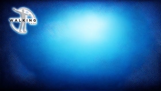 Blue, logo left Zoom background