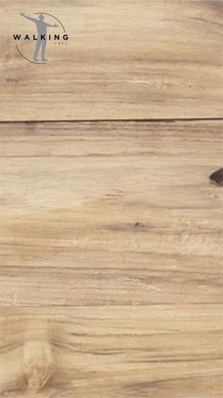 Light wood, logo left Zoom background